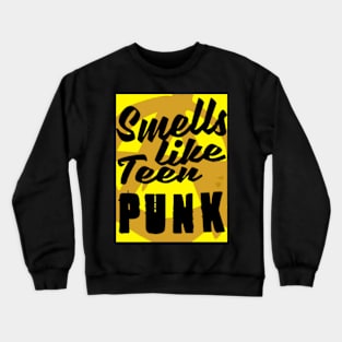 smells like teen punk tshirt NIRVANA parody yellow Crewneck Sweatshirt